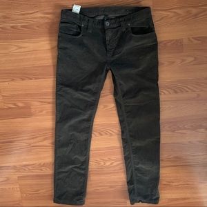 Benetton slim olive corduroy jeans
